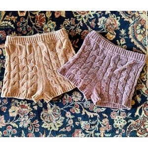 Chenille Pajama Shorts